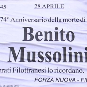 FILOTTRANO, MANIFESTI IN MEMORIA DI MUSSOLINI