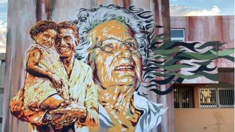 PESARO MURALES CON IL VOLTO DI LILIANA SEGRE