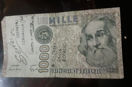 MESSAGGIO SU 1000 LIRE: LA RISPOSTA ARRIVA 30 ANNI DOPO