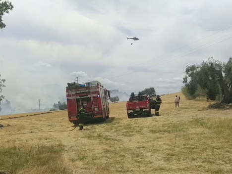 JESI – VASTO INCENDIO, FIAMME VICINO ALLE ABITAZIONI