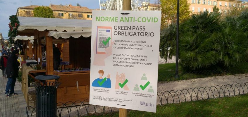 ANCONA, EVENTI NATALIZI CON IL GREEN PASS