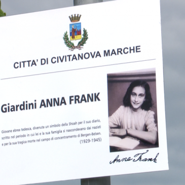 A CIVITANOVA MARCHE L’INAUGURAZIONE DEI GIARDINI INTITOLATI AD ANNA FRANK