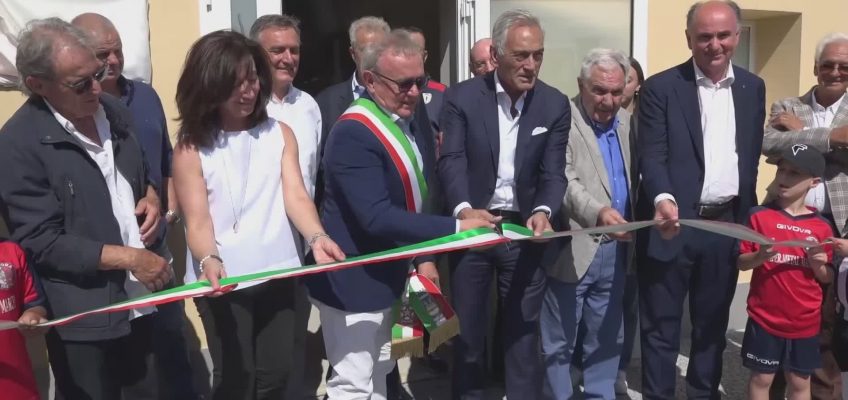 IL PRESIDENTE GRAVINA INAUGURA IL CAMPO SPORTIVO