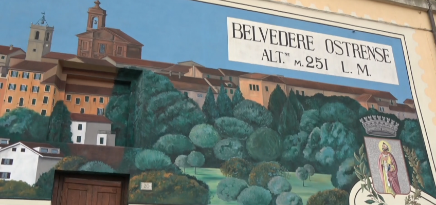 A BELVEDERE OSTRENSE UN MURALE PER DARE IL BENVENUTO AI VISITATORI