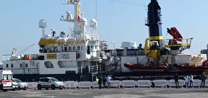 ARRIVATA AL PORTO DI ANCONA LA NAVE “HUMANITY 1”