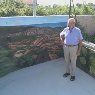 A MONTESANVITO UN MURALES RIQUALIFICA UN’ISOLA ECOLOGICA