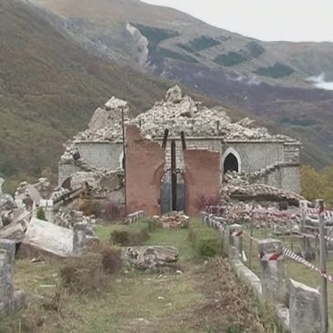 CIMITERO DI USSITA, BLOCCO BUROCRATICO RIMOZIONE MACERIE