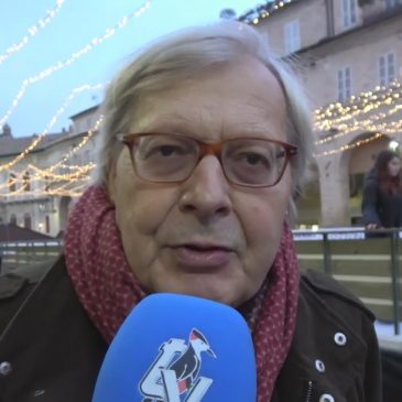 A FERMO VITTORIO SGARBI INAUGURA LE MOSTRE SU LIGABUE E PENDE