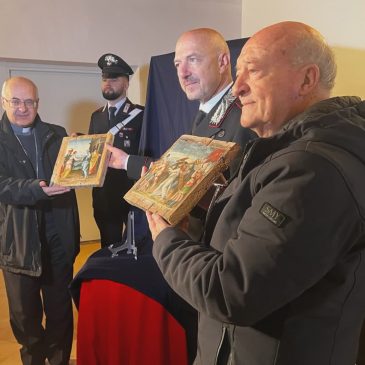 RICONSEGNATE ALL’ARCIDIOCESI DI CAMERINO E SAN SEVERINO DUE PREZIOSE TAVOLETTE DEL XVI SECOLO