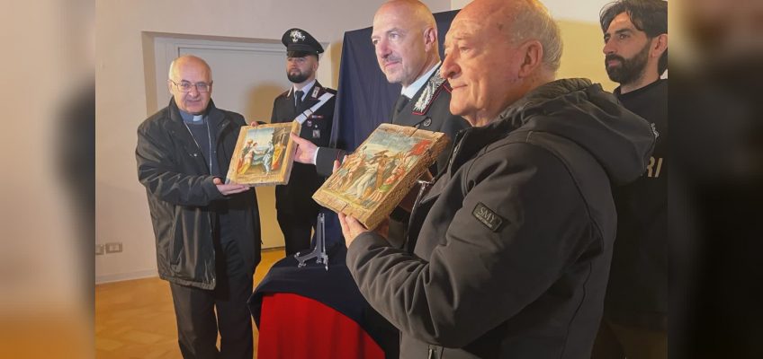 RICONSEGNATE ALL’ARCIDIOCESI DI CAMERINO E SAN SEVERINO DUE PREZIOSE TAVOLETTE DEL XVI SECOLO