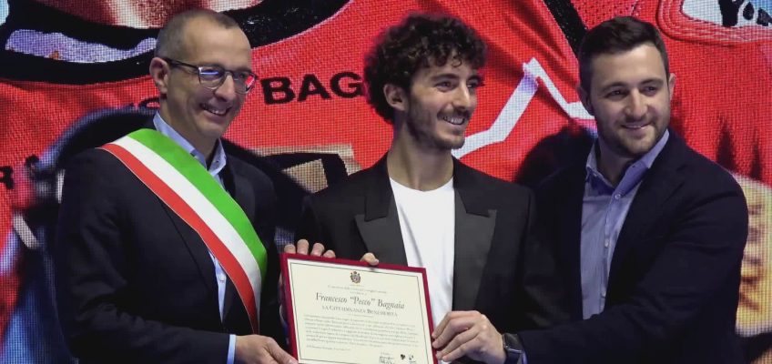 PESARO “PECCO” BAGNAIA E’ CITTADINO BENEMERITO