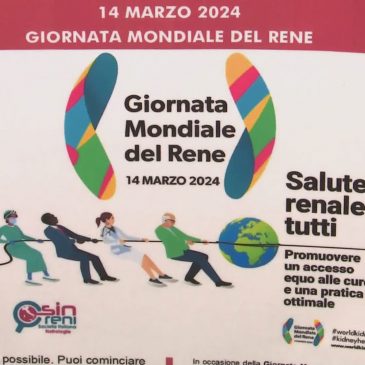 GIORNATA MONDIALE DEL RENE, SCREENING GRATUITO A TORRETTE