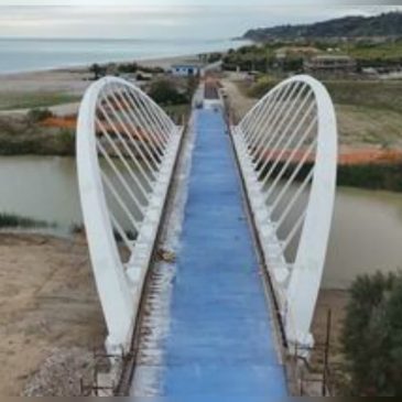 TAGLIO DEL NASTRO PER IL NUOVO PONTE SULL’ETE CHE UNISCE  FERMO E PORTO SAN GIORGIO