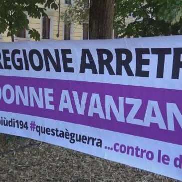 ABORTO NELLE MARCHE: PROTESTA IN PIAZZA CAVOUR