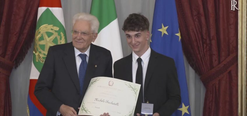 DA APPIGNANO AL QUIRINALE, MICHELE E’ ALFIERE DELLA REPUBBLICA